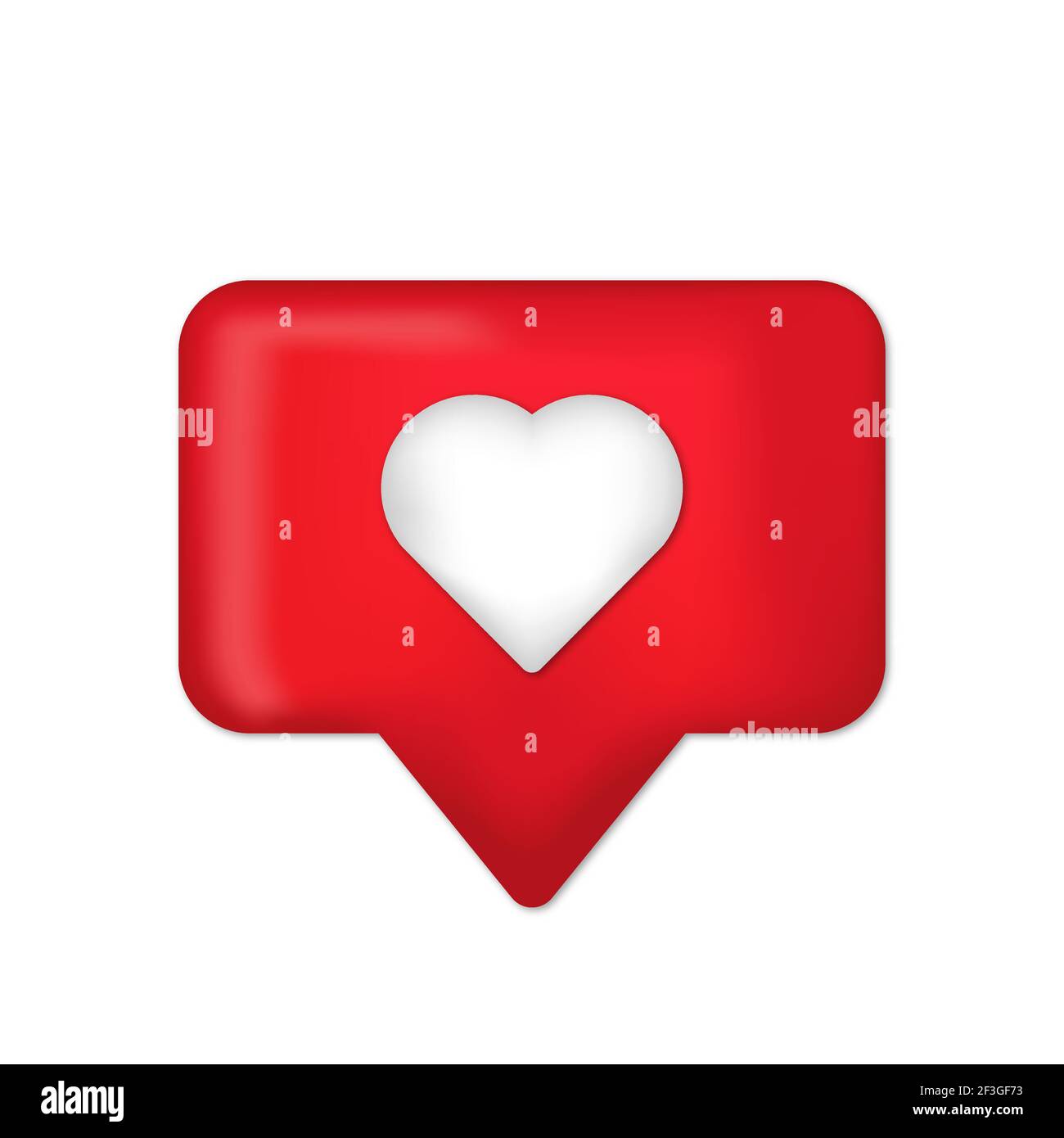 Icona tipo notifica. Icona amore. Simbolo dell'app social network. Illustrazione Vettoriale