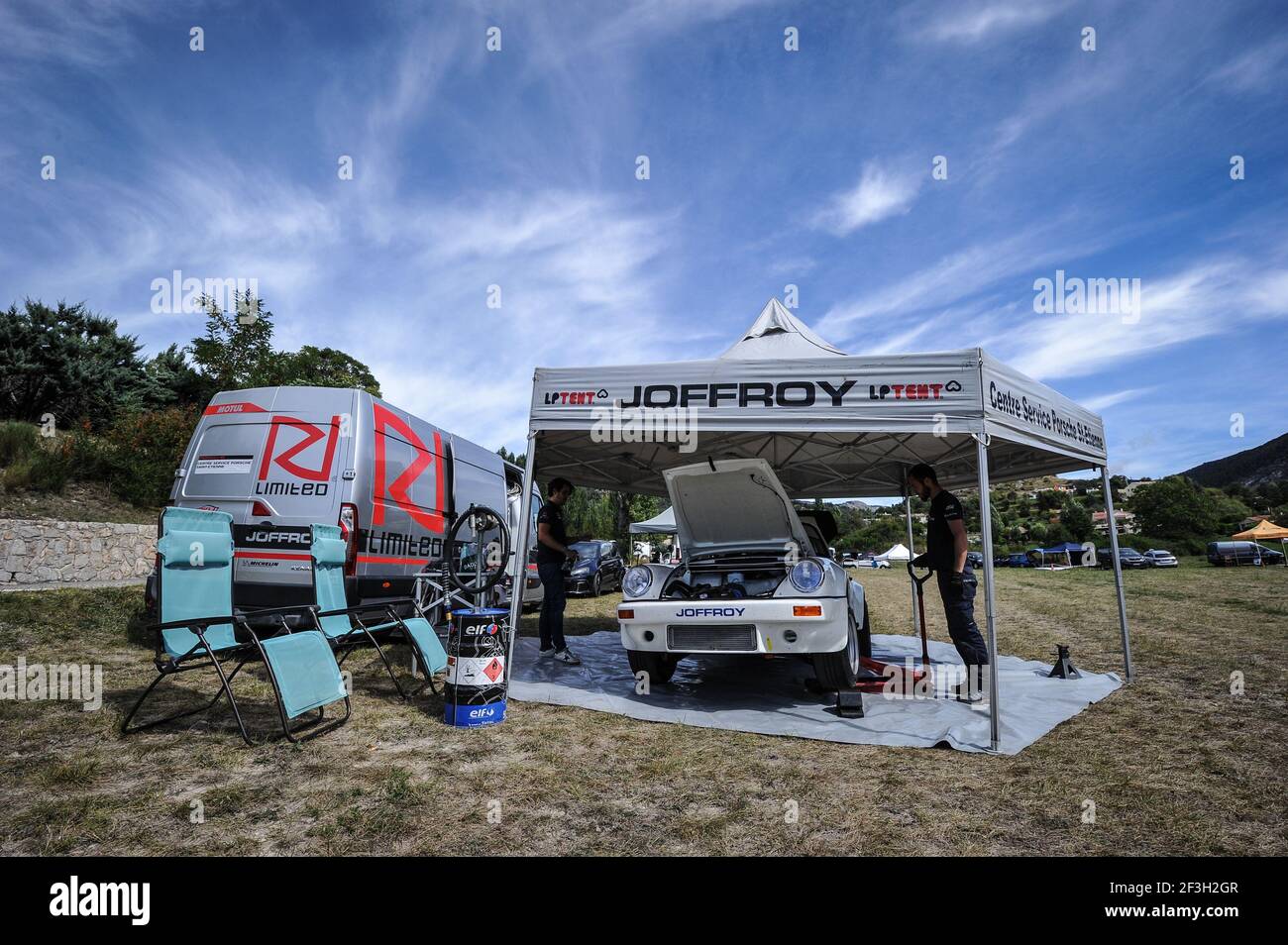 201 Kelders Christian Chiappe Patrick Porsche 911 Carrera RS Assistenza durante il Rallye de Fayence, Coupe de France FFSA des rallyes Véhicules Historiques , dal 22 al 23 settembre a Fayence, Francia - Foto Wilfried Marcon / DPPI Foto Stock