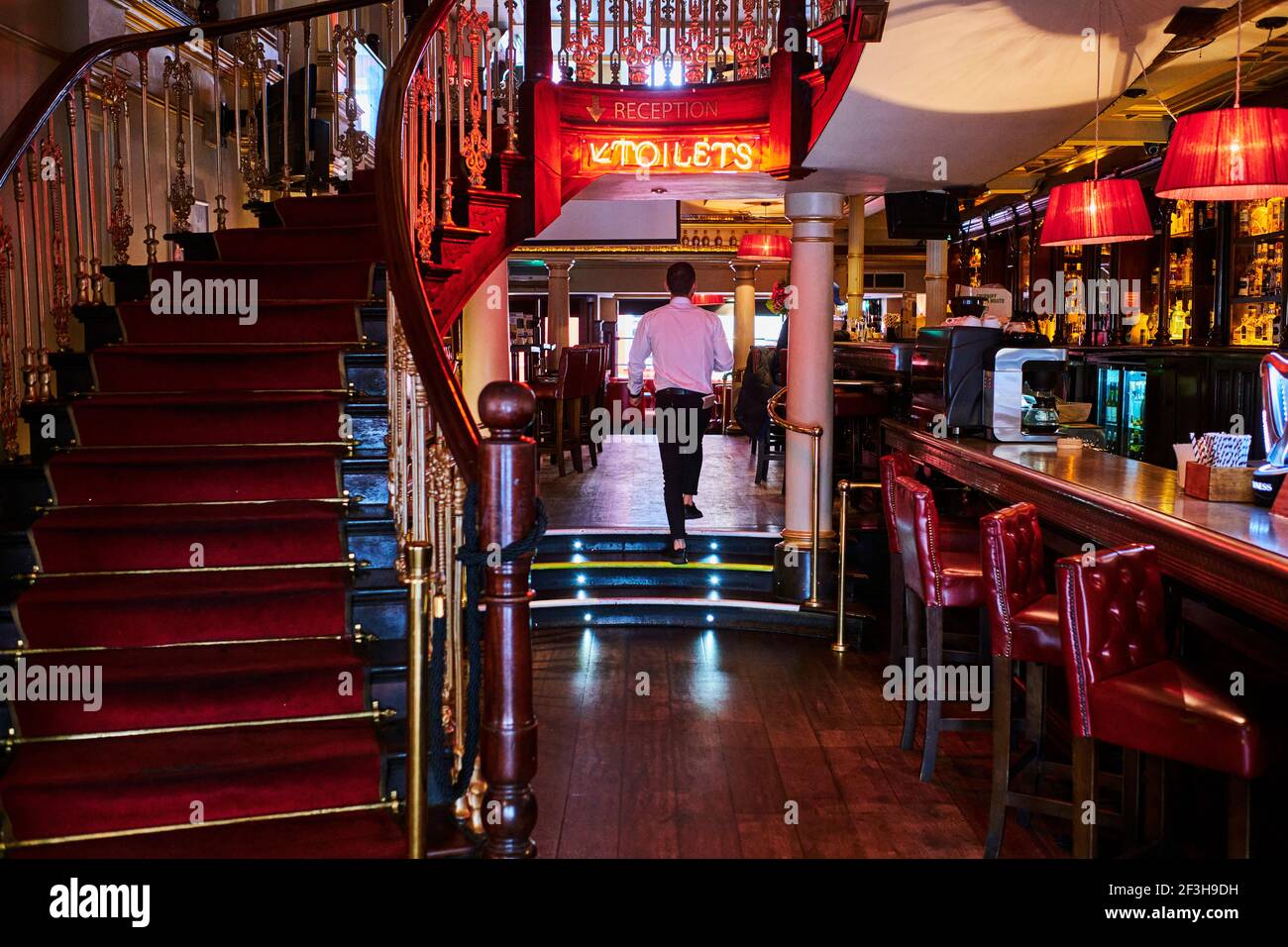 Repubblica d'Irlanda; Dublino, la zona turistica di Temple Bar, la Mercantile Foto Stock