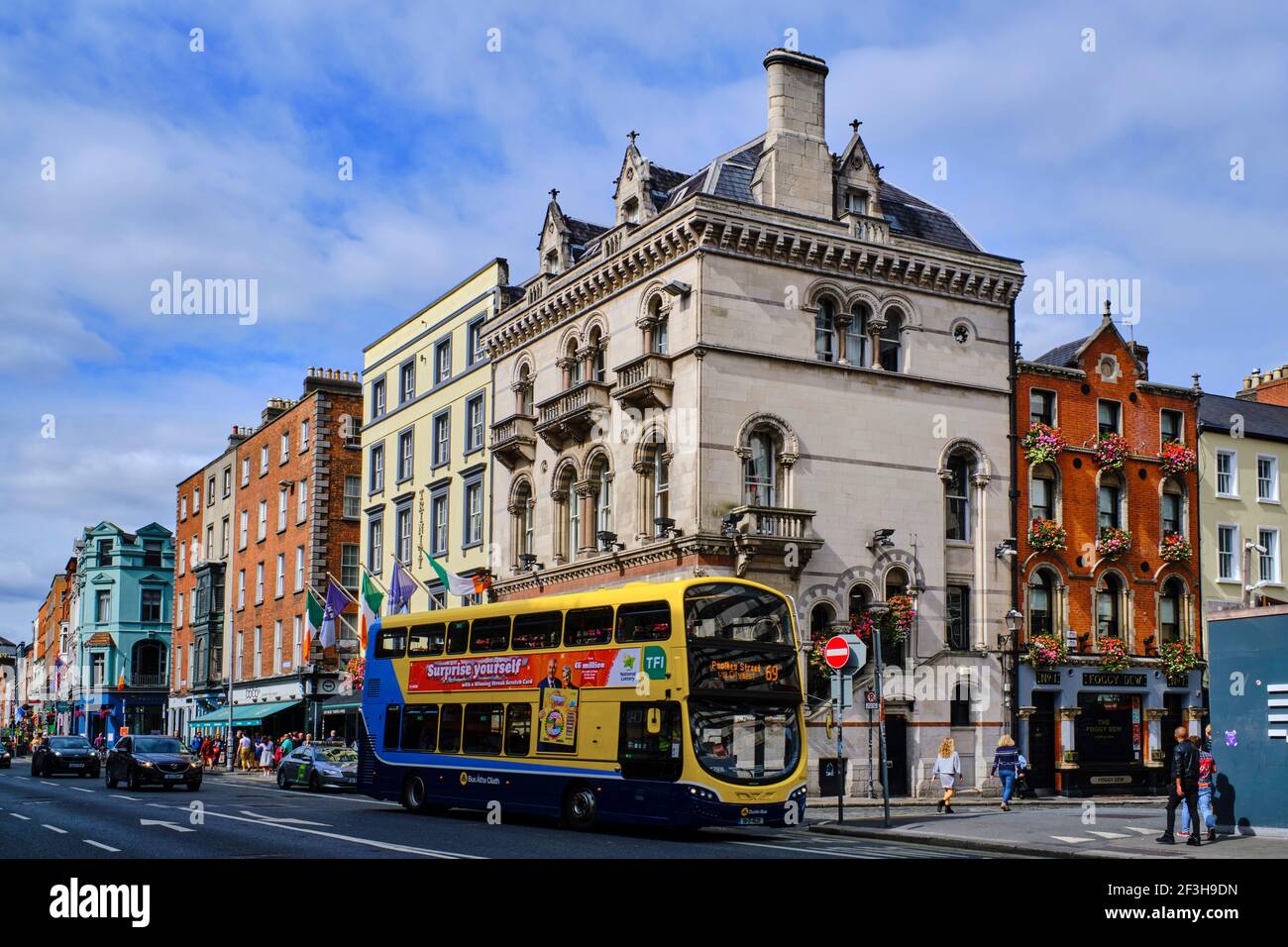 Repubblica d'Irlanda, Dublino, Dame Street Foto Stock