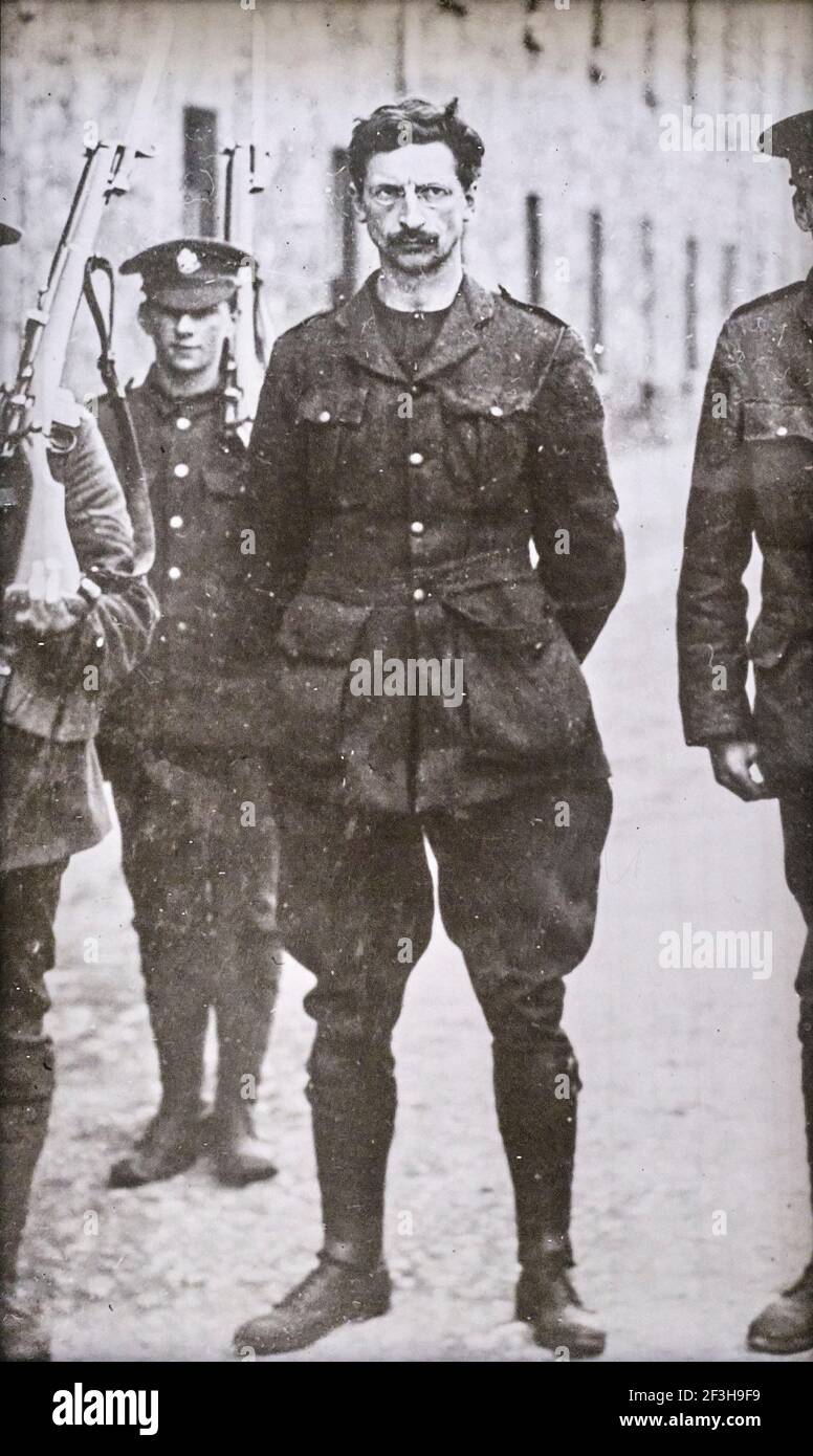 Repubblica d'Irlanda, Dublino, il GPO Museum, Éamon de Valera, considerato il padre della nazione libera d'Irlanda. Partecipò agli upri pasquali Foto Stock