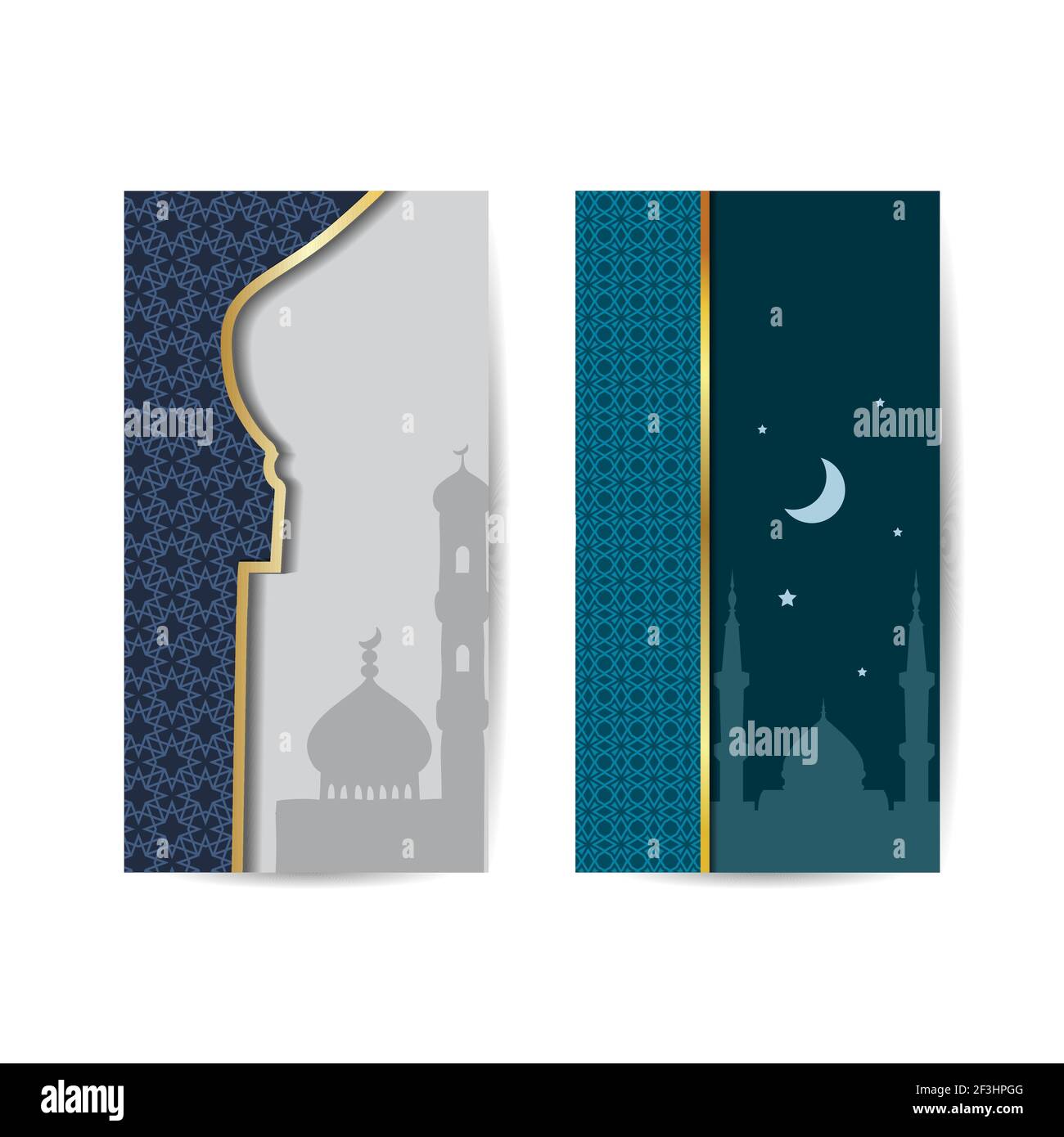Moschea adatto per Ramadan e Eid saluto, sfondo, celebrazione islamica. Sfondo islamico banner Illustrazione Vettoriale