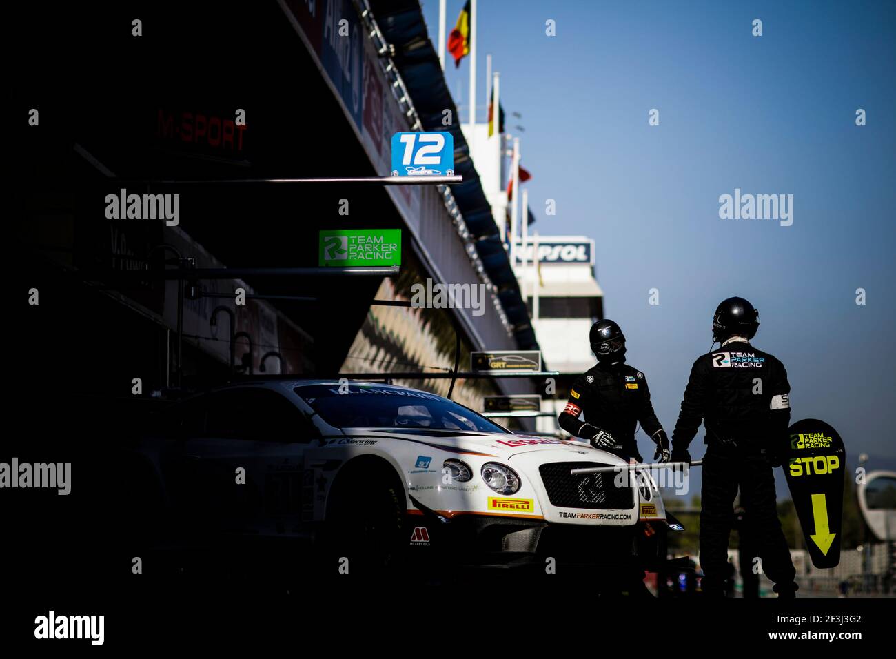 31 MORRIS Seb, (gbr), PIERCE Derek, (gbr), SMITH Rob, (gbr), Team Parker Racing Bentley Continental GT3, azione durante la Coppa di resistenza della serie 2018 Blancpain GT, a Barcelone, in spagnolo dal 28 al 30 settembre - Foto: Xavi Bonilla / DPPI Foto Stock