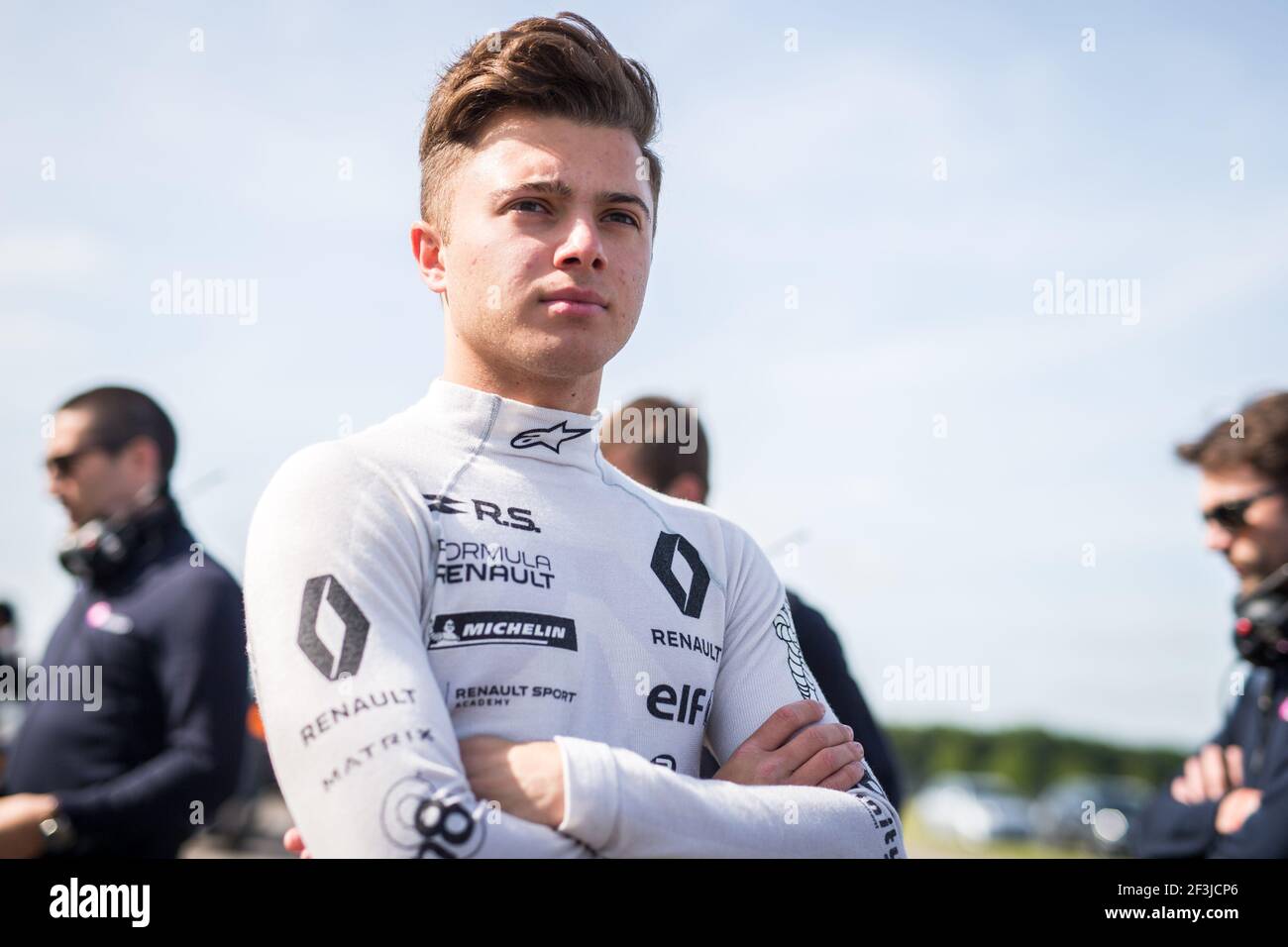 FEWTRELL Maw (gbr), FR 2.0 Eurocup Renault team R-Ace GP, ritratto durante, 2018 Eurocup Formula Renault 2.0, a Silverstone, Gran Bretagna, dal 18 al 20 maggio - Foto Antonin Vincent / DPPI Foto Stock