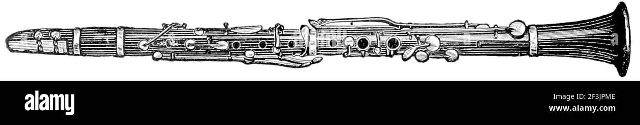 Clarinetto con costruzione migliorata delle chiavi. Foto Stock