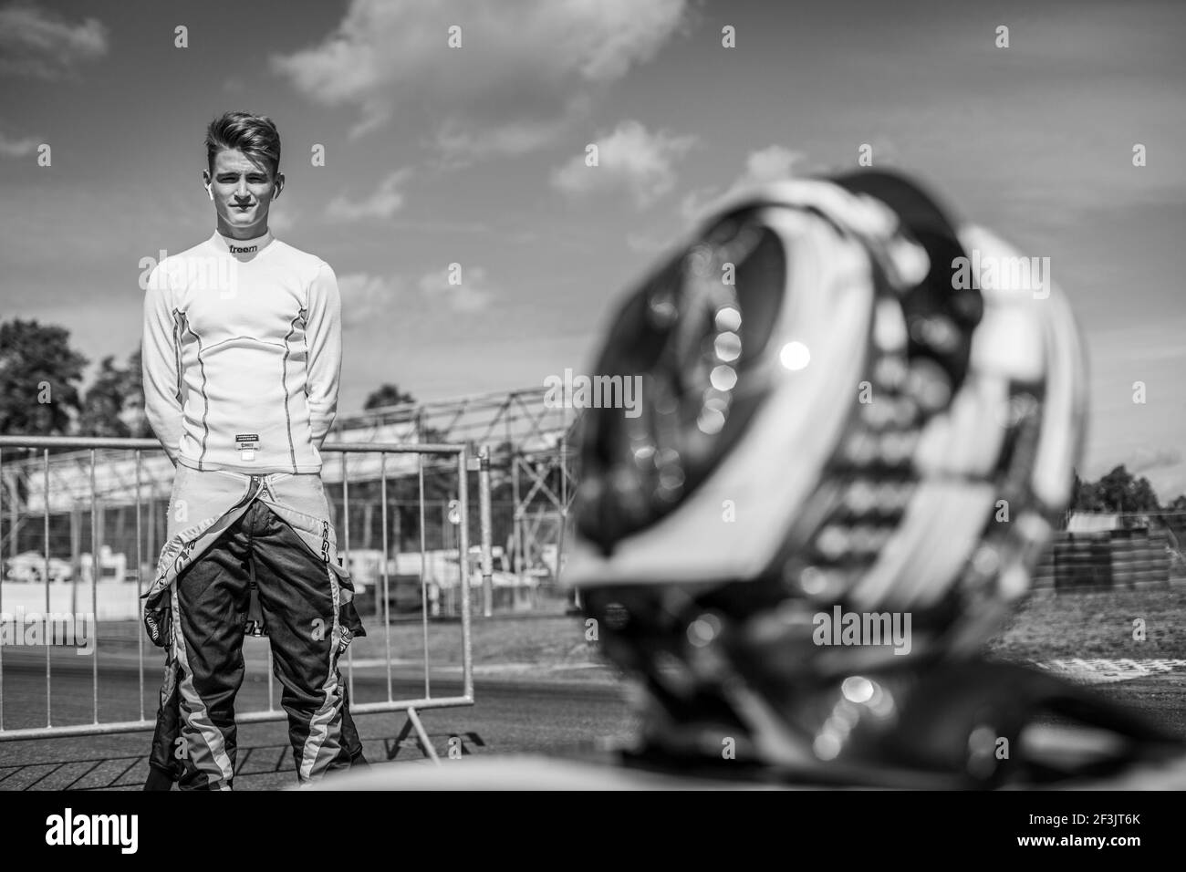 SARGEANT Logan (usa), FR 2.0 Eurocup Renault, team R-Ace GP, ritratto durante la gara Eurocup 2018 di Formula Renault 2.0 ad Hockenheim dal 21 al 23 settembre, in Germania - Foto Clemente Luck / DPPI Foto Stock