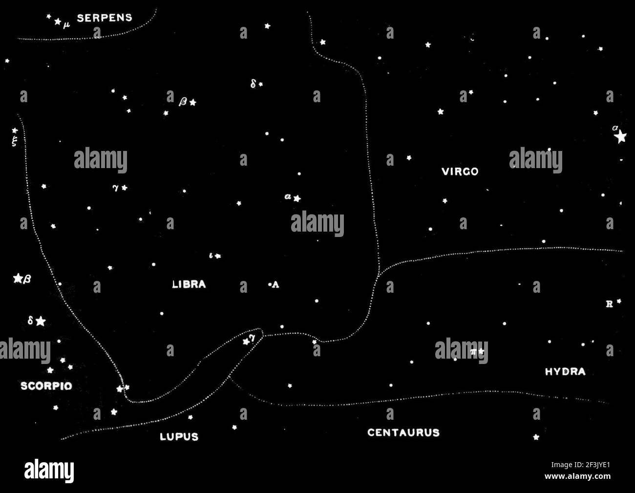 Meraviglie del cielo notturno mappa 10. Foto Stock