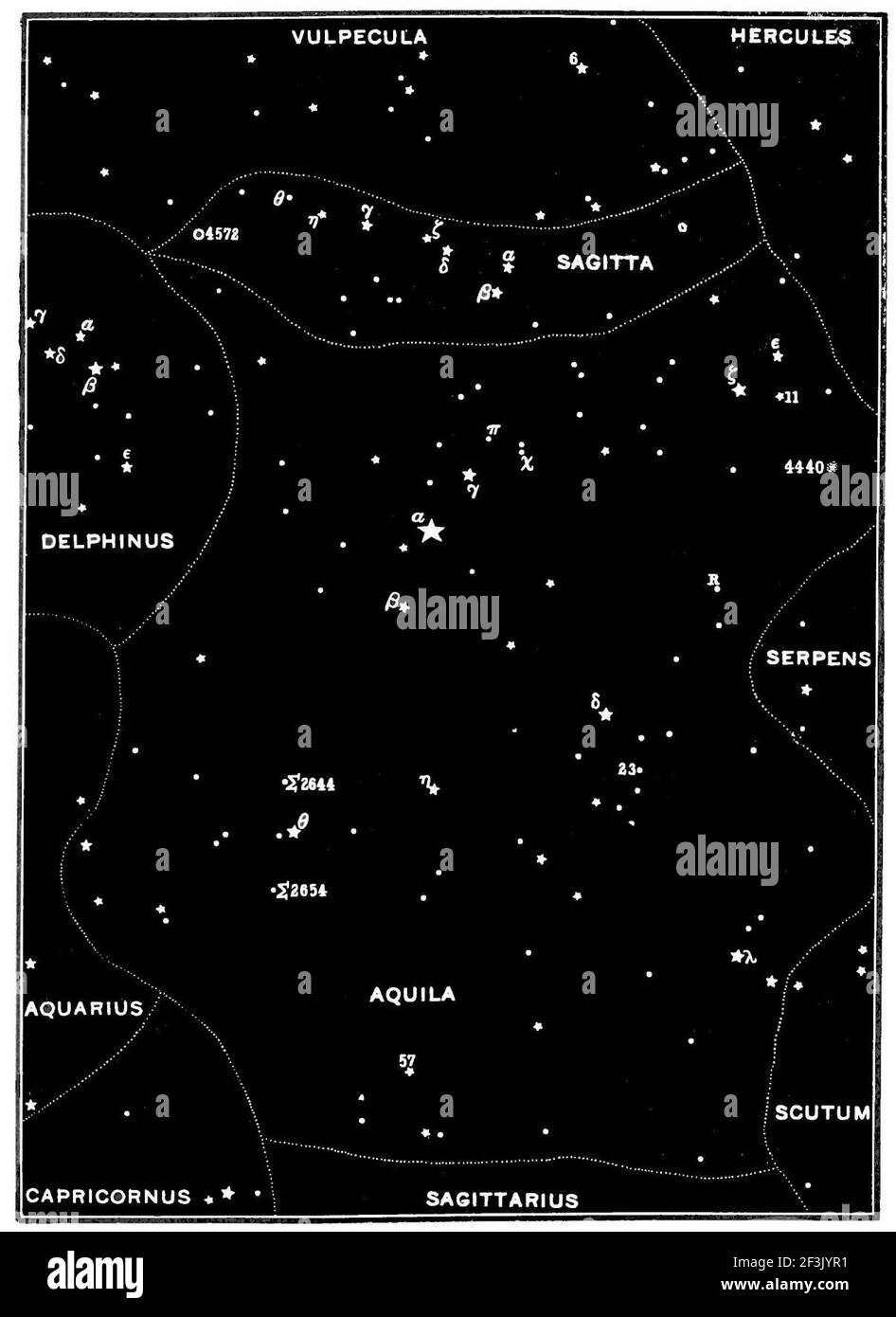Meraviglie del cielo notturno mappa 16. Foto Stock