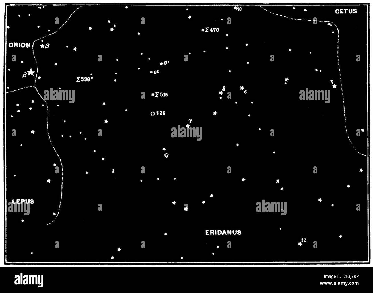 Meraviglie del cielo notturno mappa 21. Foto Stock