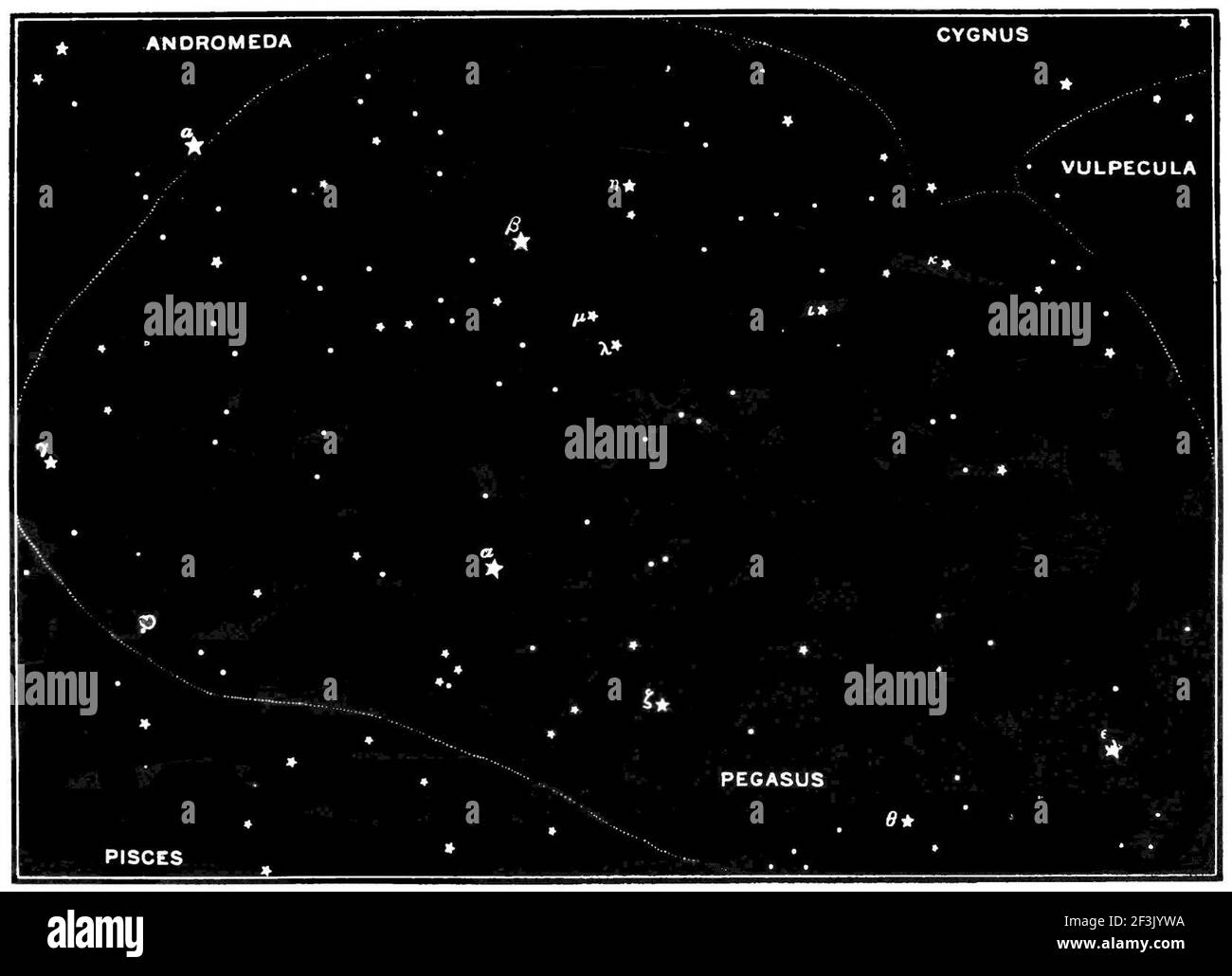 Meraviglie del cielo notturno mappa 19. Foto Stock