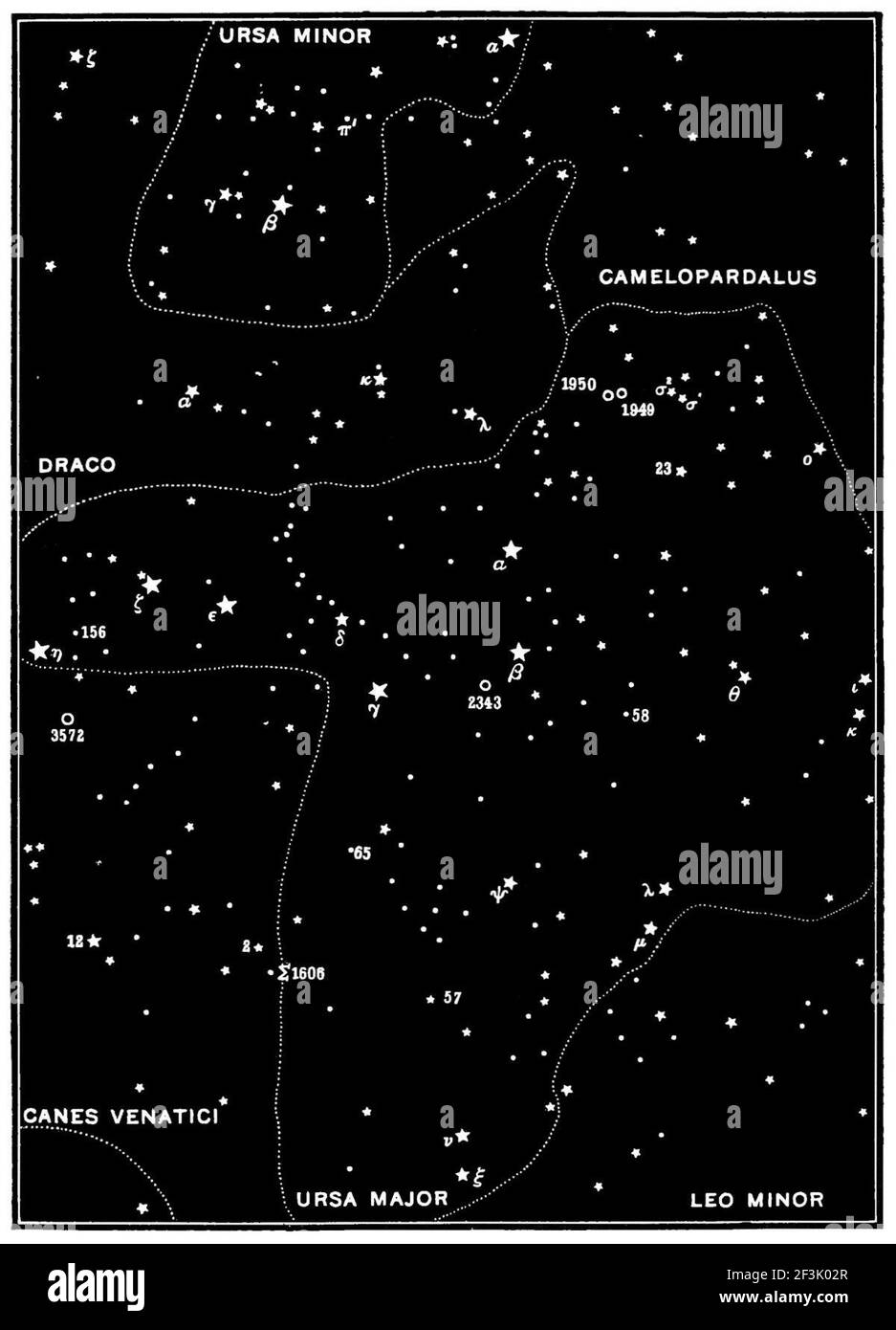 Meraviglie del cielo notturno mappa 26. Foto Stock