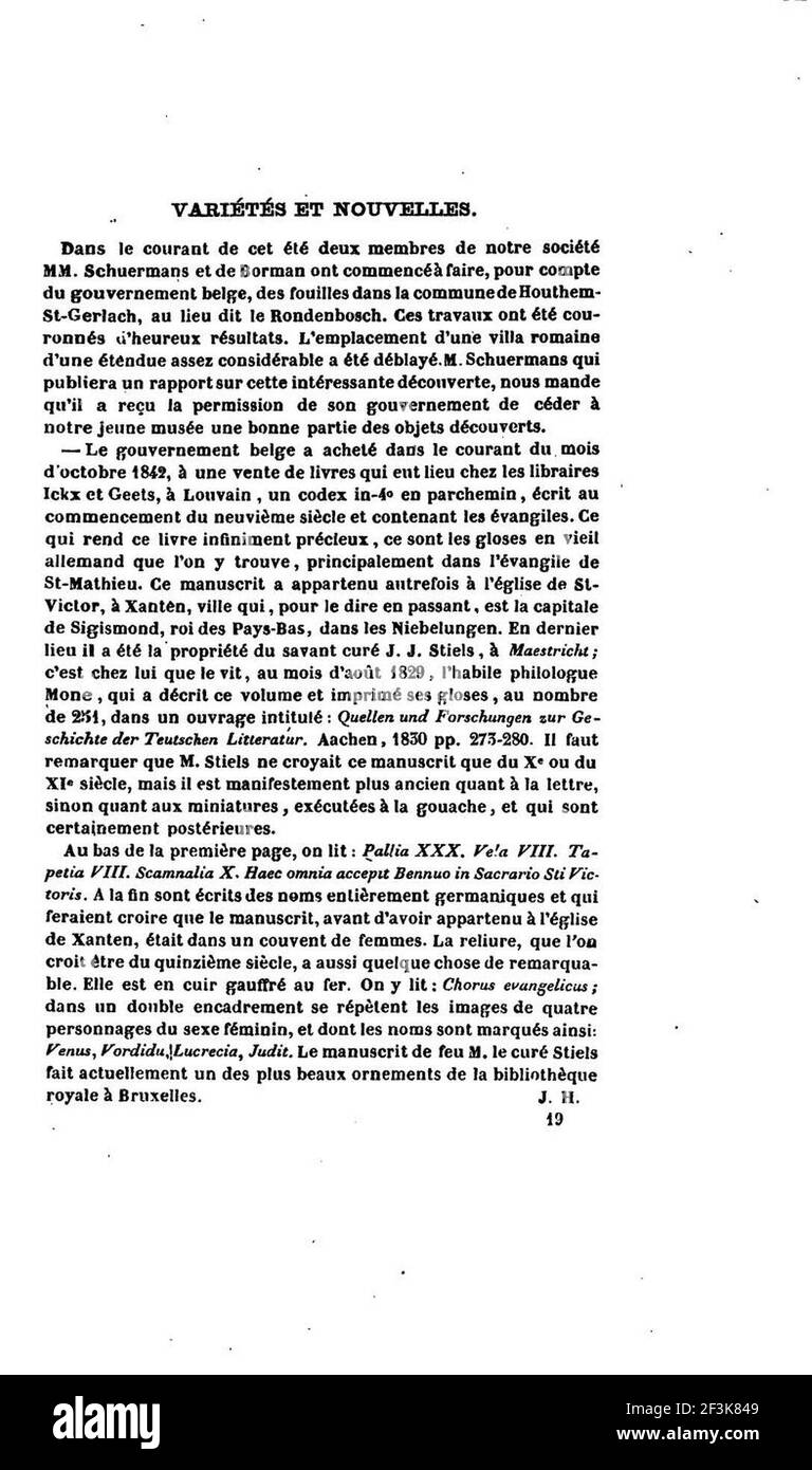 Publications de la société d'archéologie dans le duché de Limbourg vol 001 p 364. Foto Stock