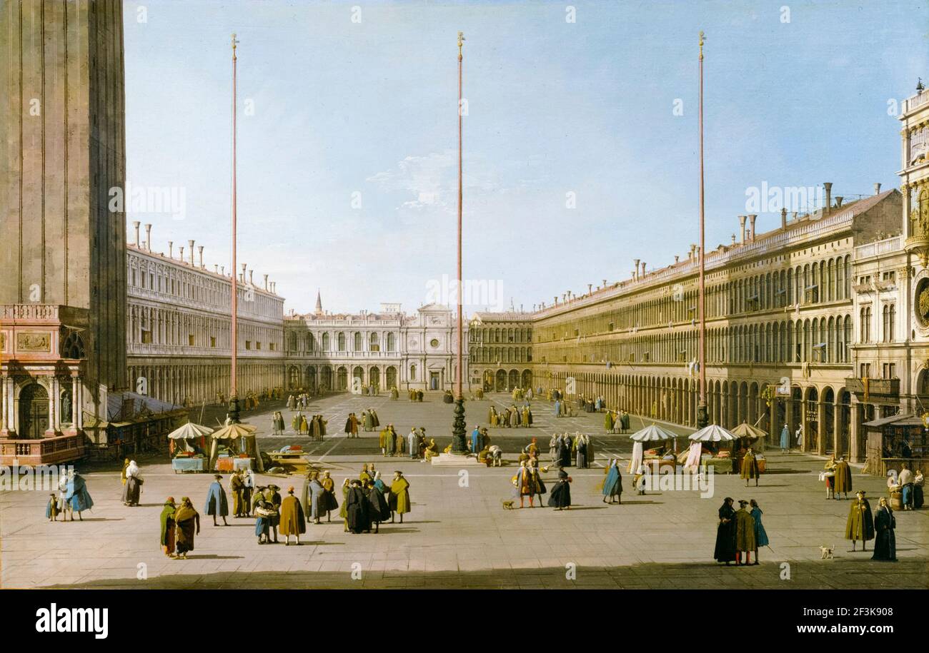 Canaletto, Piazza San Marco (Venezia), pittura paesaggistica, circa 1739 Foto Stock