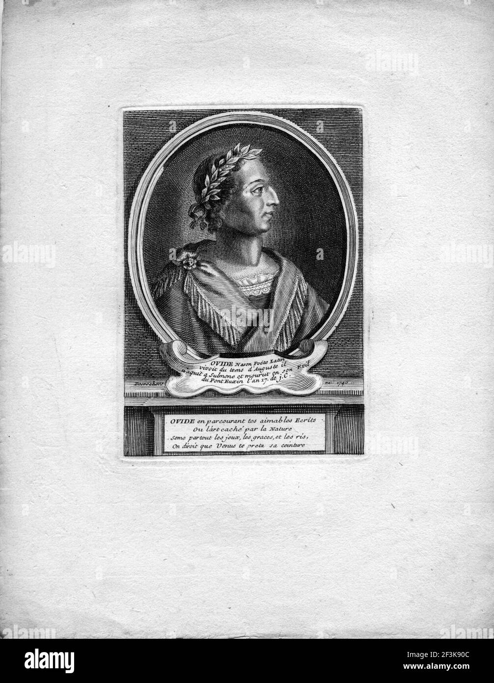 Publius Ovidius naso (par Desrochres). Foto Stock