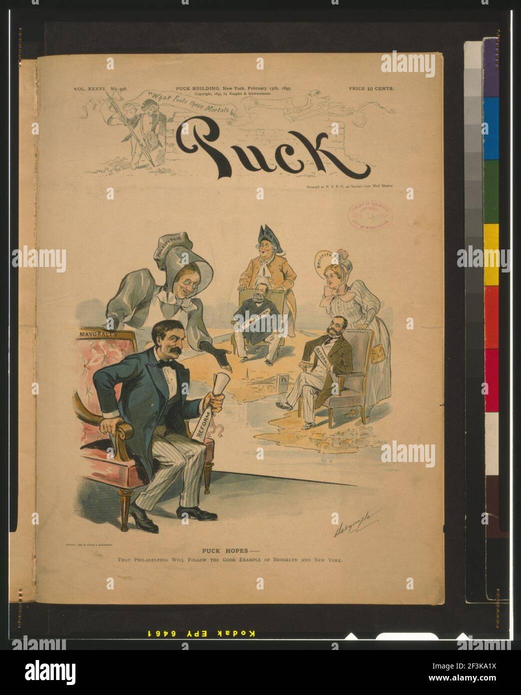 Puck spera - che Filadelfia seguirà il buon esempio di Brooklyn e New York - Dalrymple. Foto Stock