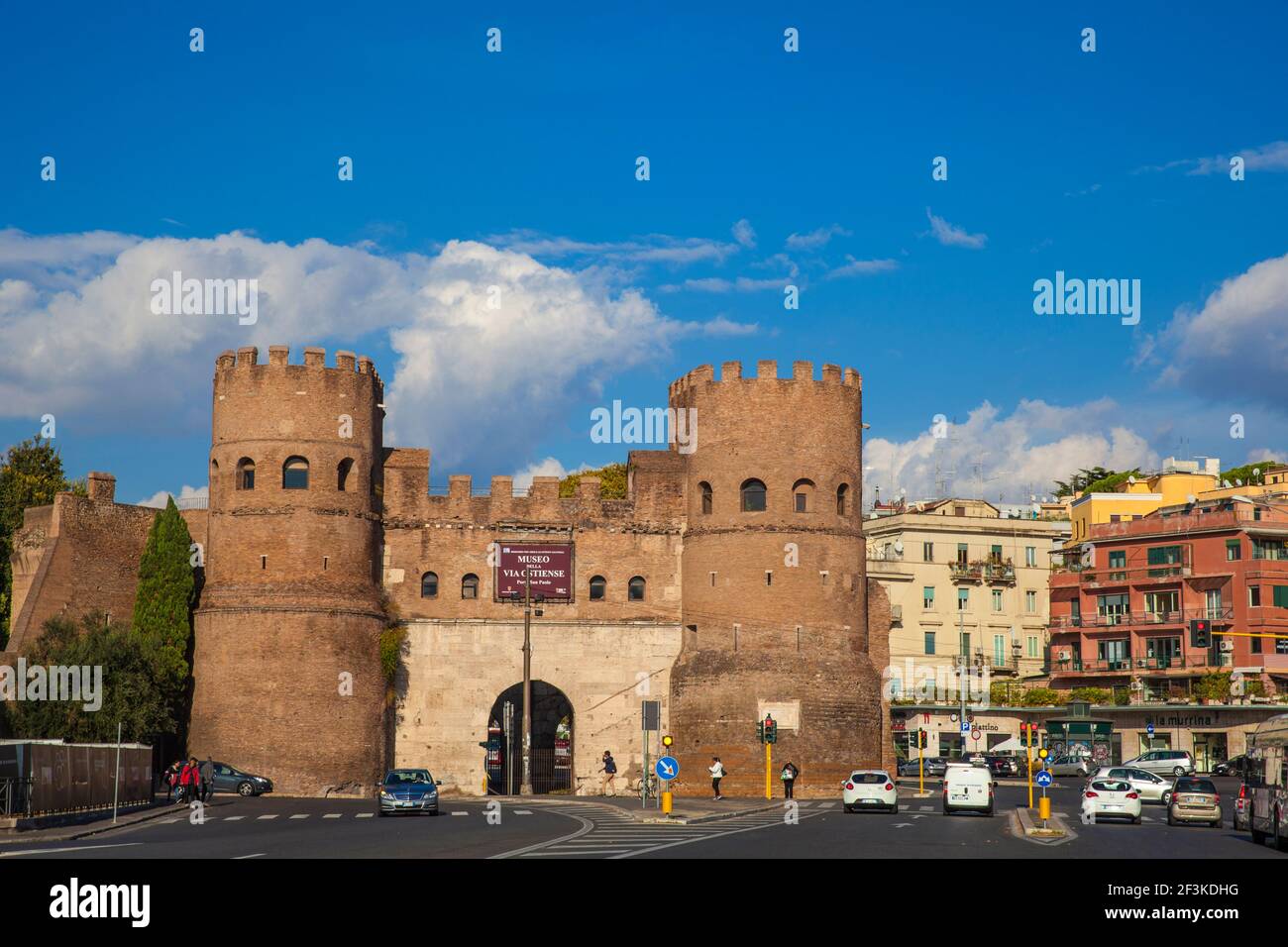 Italia, Lazio, Roma, porta di San Paolo Foto Stock