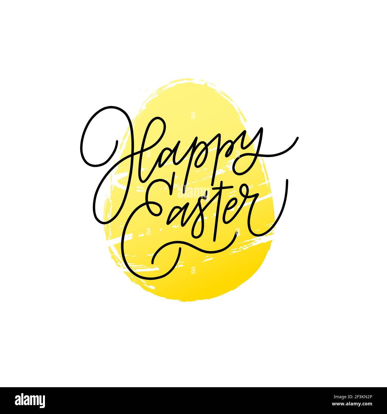 Felice uovo di Pasqua biglietto d'auguri calligrafia moderna Illustrazione Vettoriale