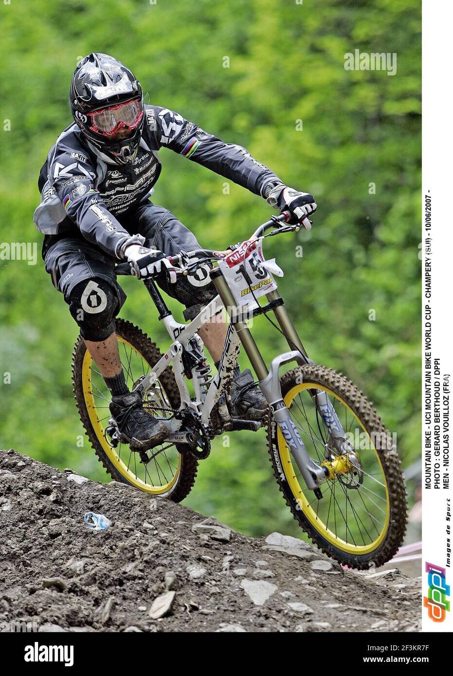 MOUNTAIN BIKE - UCI MOUNTAIN BIKE WORLD CUP - CHAMPERY (SUI) - 10/06/2007 - PHOTO : GERARD BERTHOUD / DPPI MEN - NICOLAS VOUILLOZ (FRA) Foto Stock
