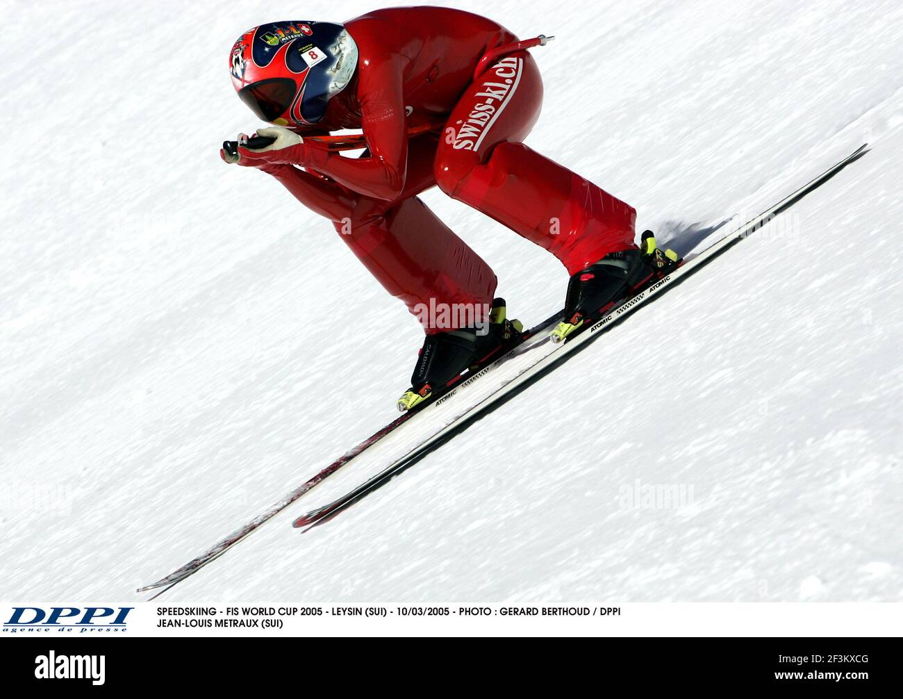 SPEEDSKIING - COPPA DEL MONDO FIS 2005 - LEYSIN (SUI) - 10/03/2005 - FOTO : GERARD BERTHOUD / DPI JEAN-LOUIS METRAUX (SUI) Foto Stock