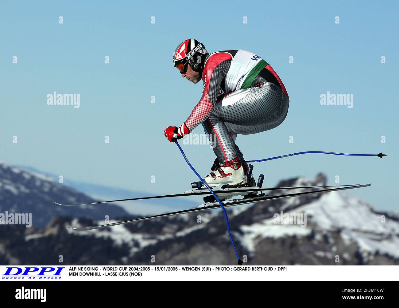 SCI ALPINO - COPPA DEL MONDO 2004/2005 - 15/01/2005 - WENGEN (SUI) - FOTO : GERARD BERTHOUD / DPPI MEN DOWNHILL - LASSE KJUS (NOR) Foto Stock