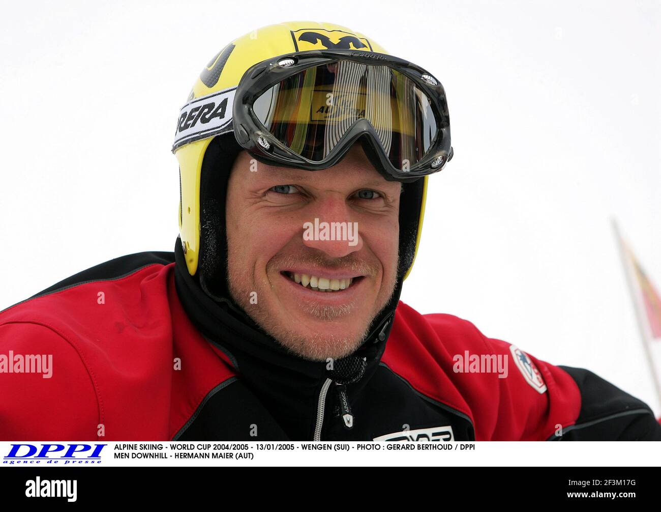 SCI ALPINO - COPPA DEL MONDO 2004/2005 - 13/01/2005 - WENGEN (SUI) - FOTO : GERARD BERTHOUD / DPPI UOMINI DISCESA LIBERA - HERMANN MAIER (AUT) Foto Stock