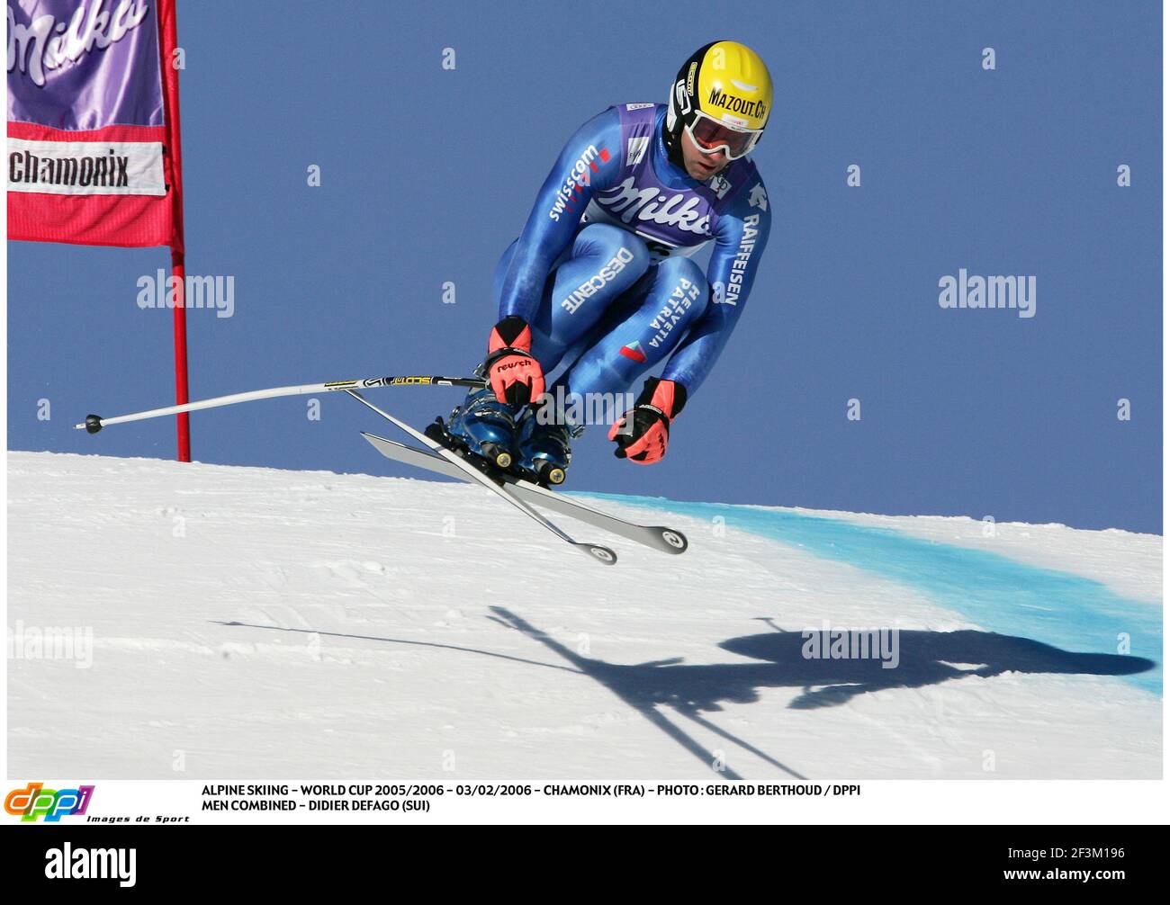 SCI ALPINO - COPPA DEL MONDO 2005/2006 - 03/02/2006 - CHAMONIX (FRA) - FOTO : GERARD BERTHOUD / DPPI UOMINI COMBINATI - DIDIER DEFAGO (SUI) Foto Stock