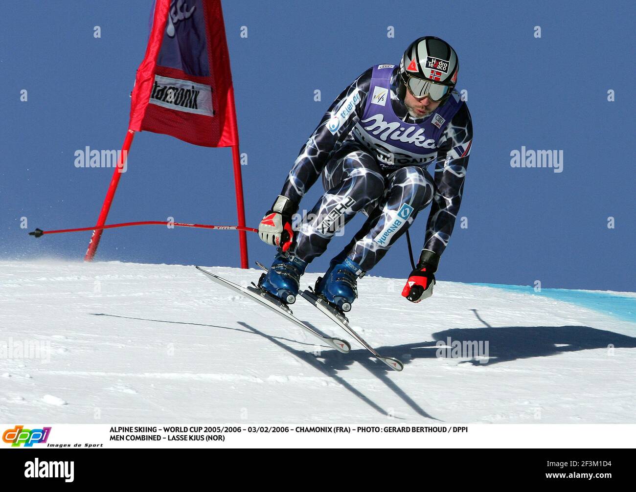 SCI ALPINO - COPPA DEL MONDO 2005/2006 - 03/02/2006 - CHAMONIX (FRA) - FOTO : GERARD BERTHOUD / DPPI UOMINI COMBINATI - LASSE KJUS (NOR) Foto Stock