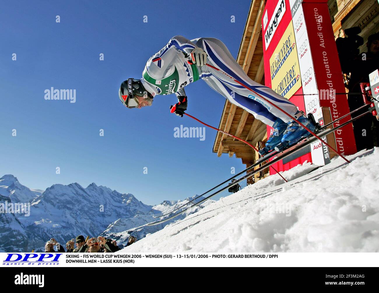 SCI - COPPA DEL MONDO FIS WENGEN 2006 - WENGEN (SUI) - 13-15/01/2006 - FOTO : GERARD BERTHOUD / DPPI DOWNHILL MEN - LASSE KJUS (NOR) Foto Stock