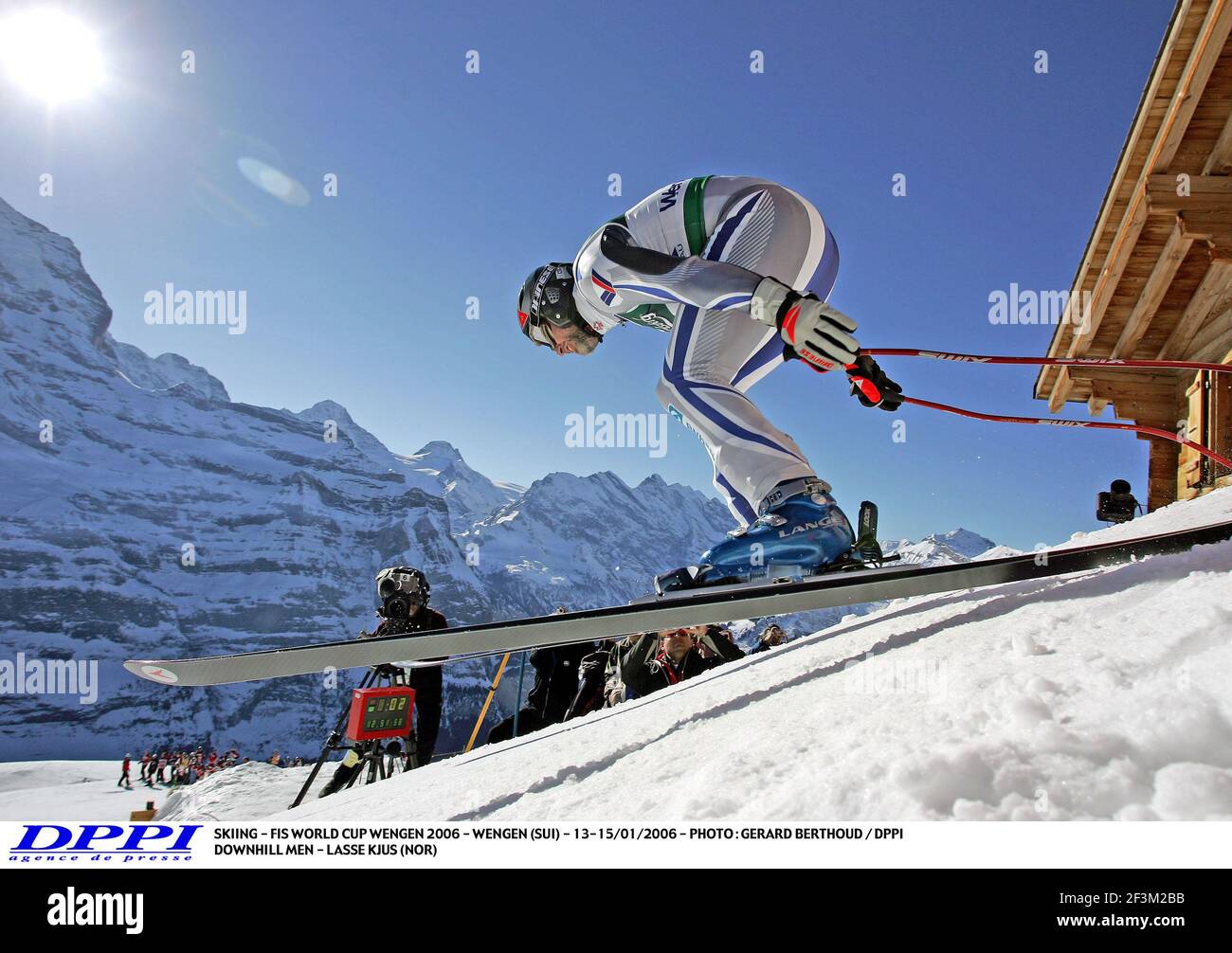 SCI - COPPA DEL MONDO FIS WENGEN 2006 - WENGEN (SUI) - 13-15/01/2006 - FOTO : GERARD BERTHOUD / DPPI DOWNHILL MEN - LASSE KJUS (NOR) Foto Stock