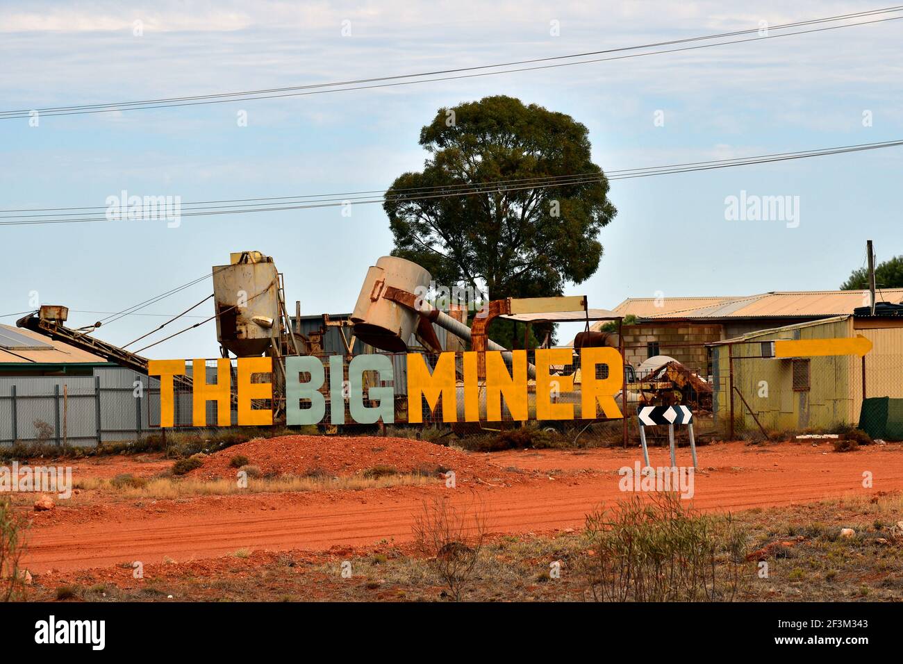 Coober Pedy, SA, Australia - 14 Novembre 2017: Le attrezzature minerarie chiamato soffiante sull'opale in Sud Australia Foto Stock