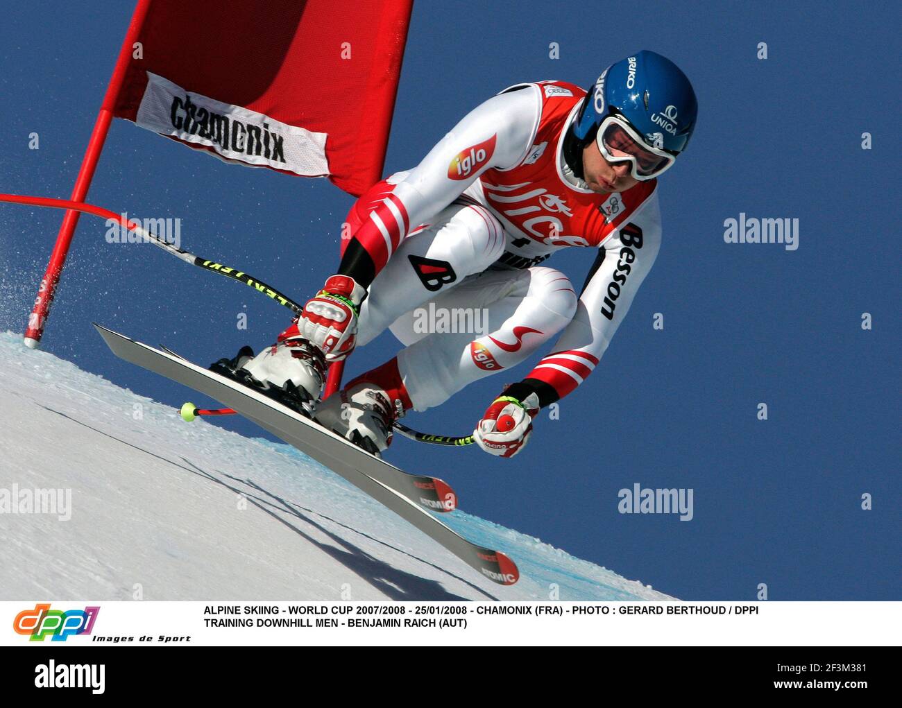 SCI ALPINO - COPPA DEL MONDO 2007/2008 - 25/01/2008 - CHAMONIX (FRA) - FOTO : GERARD BERTHOUD / DPPI ALLENATORE DISCESA UOMO - BENJAMIN RAICH (AUT) Foto Stock