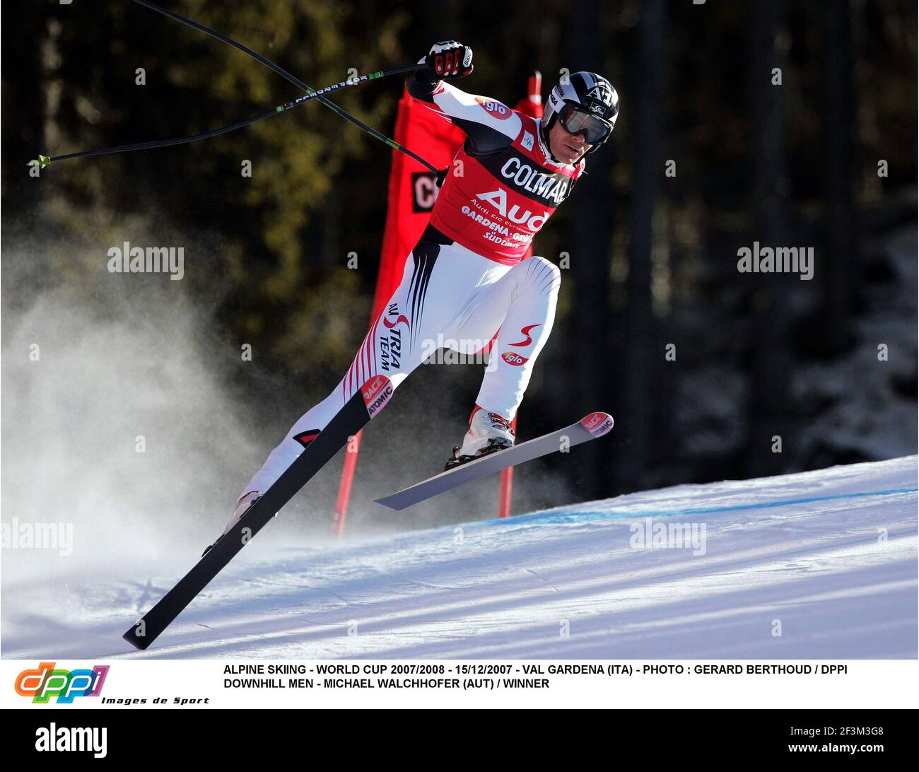 SCI ALPINO - COPPA DEL MONDO 2007/2008 - 15/12/2007 - VAL GARDENA (ITA) - FOTO : GERARD BERTHOUD / DPPI DISCESA UOMO - MICHAEL WALCHHOFER (AUT) / VINCITORE Foto Stock