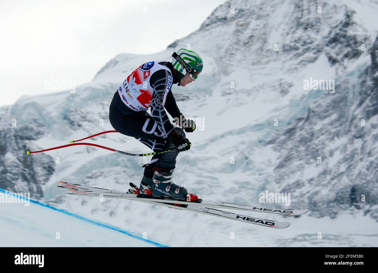 SCI ALPINO - COPPA DEL MONDO 2009/2010 - WENGEN (SUI) - 14/01/2010 - FOTO : GERARD BERTHOUD / DPPITRAINING DOWNHILL MEN - BODE MILLER (USA) Foto Stock