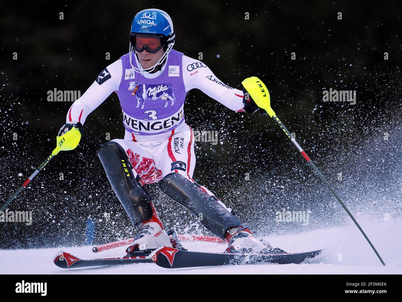 SCI ALPINO - COPPA DEL MONDO 2010/2011 - WENGEN (SUI) - 16/01/2011 - FOTO : GERARD BERTHOUD / DPPI - SLALOM MASCHILE - BENJAMIN RAICH (AUT) Foto Stock SCI ALPINO - COPPA DEL MONDO 2010/2011 - WENGEN (SUI) - 16/01/2011 - FOTO : GERARD BERTHOUD / DPPI - SLALOM MASCHILE - BENJAMIN RAICH (AUT) Foto Stock