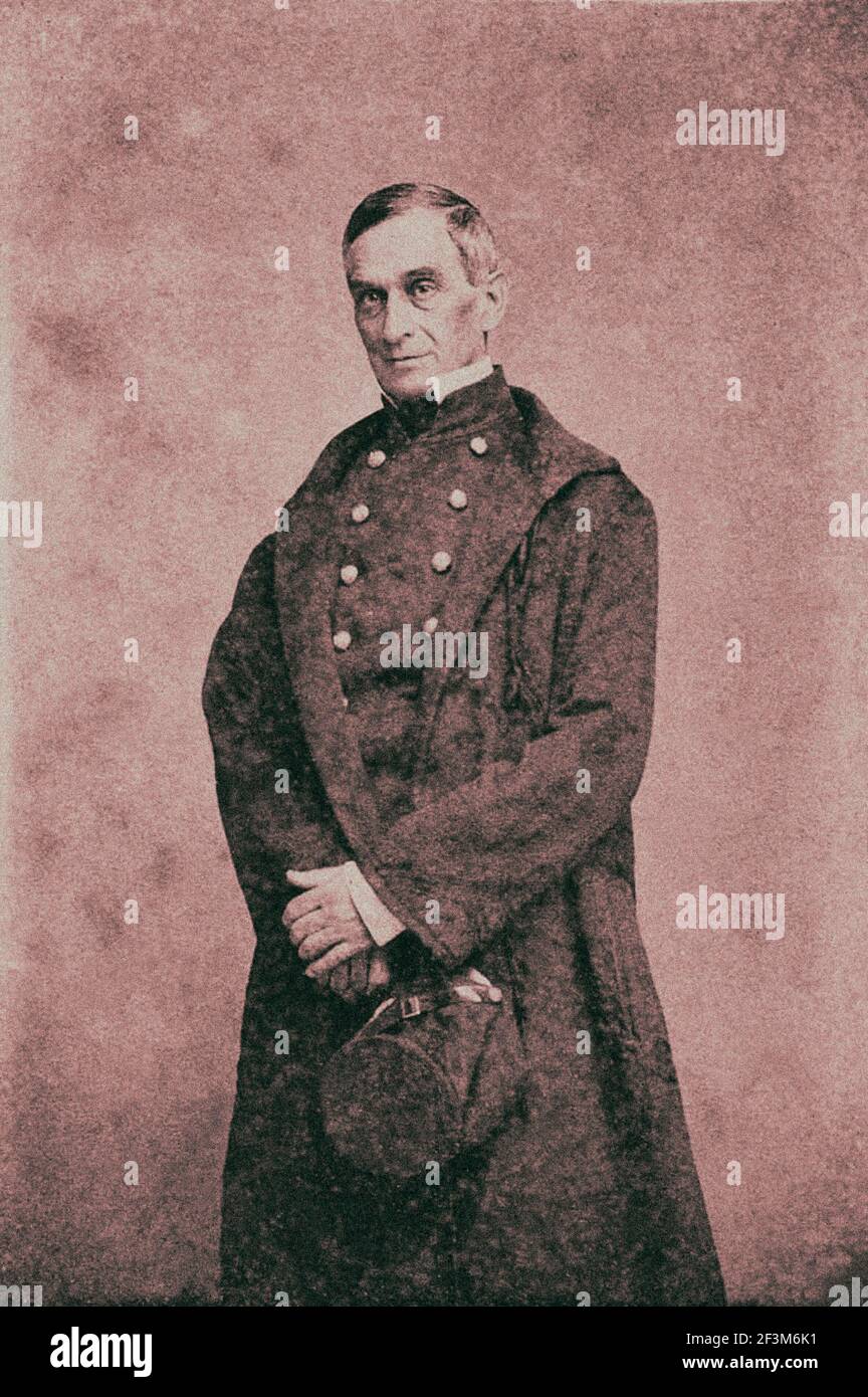 Foto d'archivio del generale Robert Anderson. Robert Anderson (1805 – 1871) è stato un ufficiale dell'esercito degli Stati Uniti durante la guerra civile americana. Era l'U Foto Stock