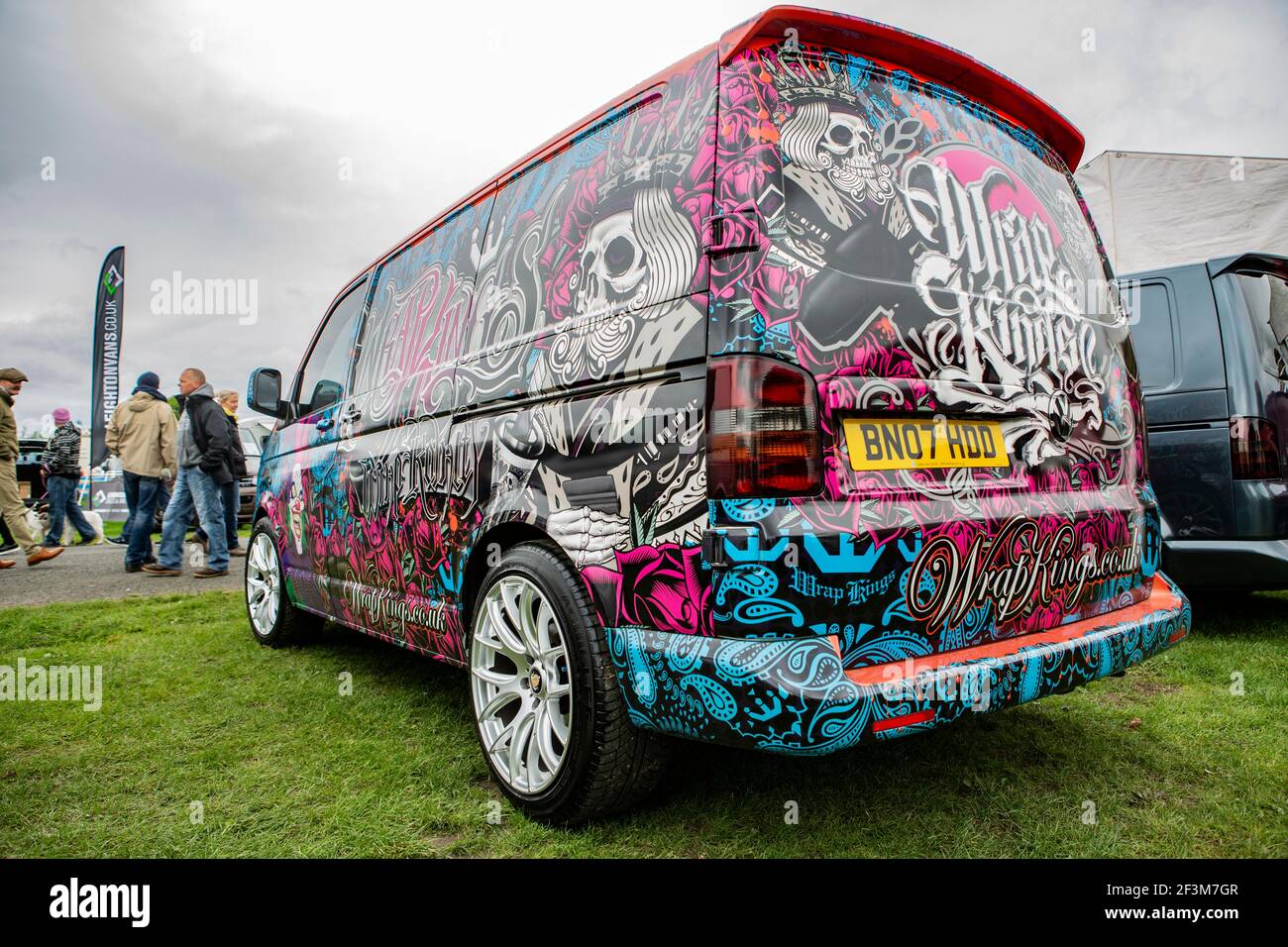 VW Bus Freunde aus aller Welt treffen sich beim Busfest / Vanfest in Gran Malvern / Regno Unito Foto Stock