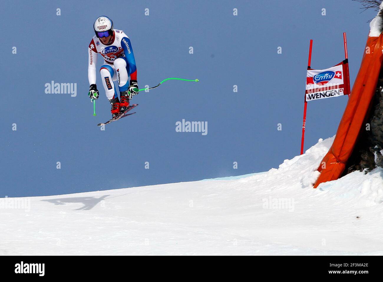 SCI ALPINO - COPPA DEL MONDO 2012-2013 - WENGEN (SUI) - 19/01/2013 - FOTO GERARD BERTHOUD / DPPI - UOMINI IN DISCESA - Carlo JANKA (sui) Foto Stock SCI ALPINO - COPPA DEL MONDO 2012-2013 - WENGEN (SUI) - 19/01/2013 - FOTO GERARD BERTHOUD / DPPI - UOMINI IN DISCESA - Carlo JANKA (sui) Foto Stock