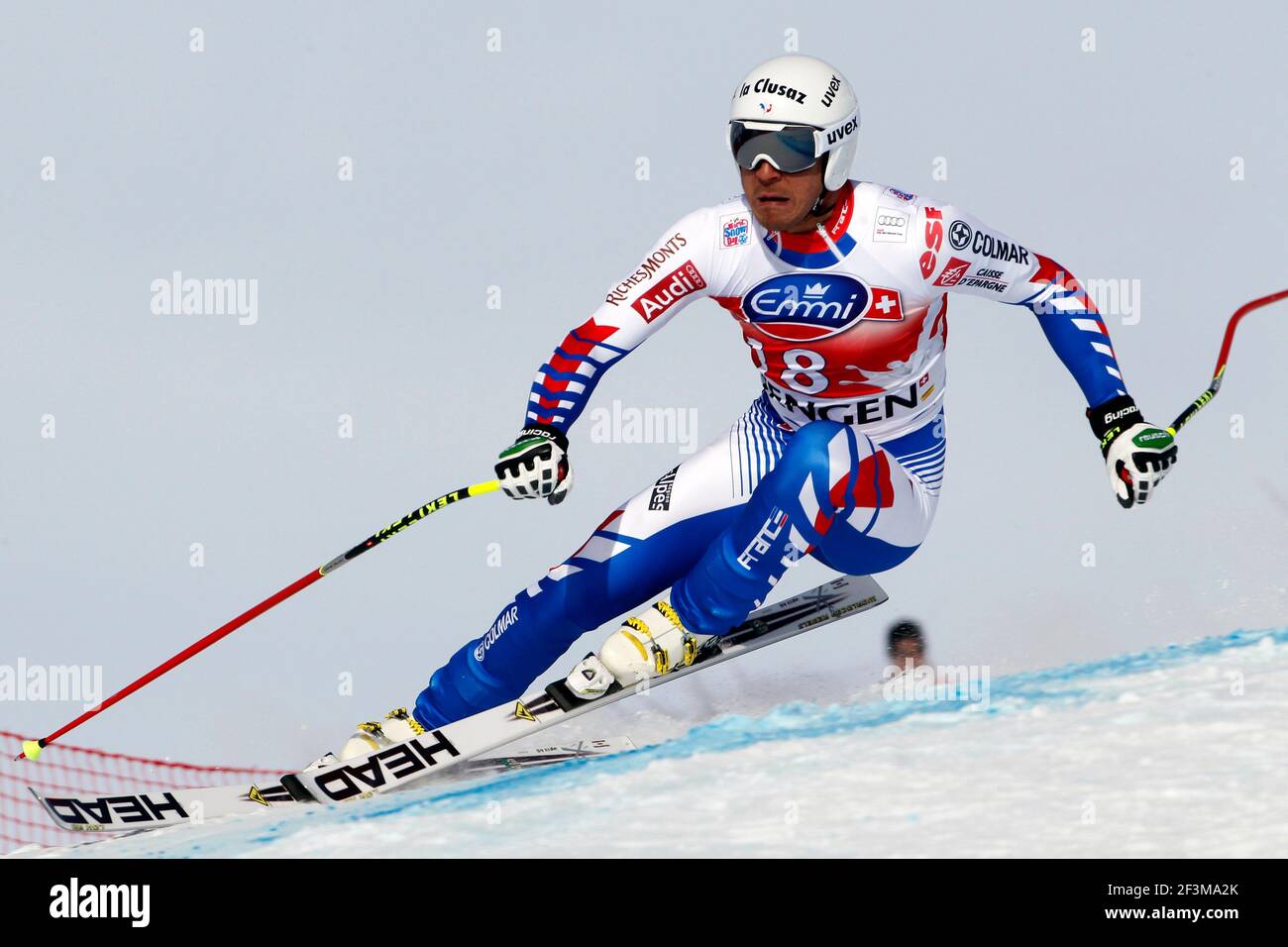SCI ALPINO - COPPA DEL MONDO 2012-2013 - WENGEN (SUI) - 19/01/2013 - FOTO GERARD BERTHOUD / DPPI - UOMINI IN DISCESA - Johan CLAREY (fra) Foto Stock SCI ALPINO - COPPA DEL MONDO 2012-2013 - WENGEN (SUI) - 19/01/2013 - FOTO GERARD BERTHOUD / DPPI - UOMINI IN DISCESA - Johan CLAREY (fra) Foto Stock