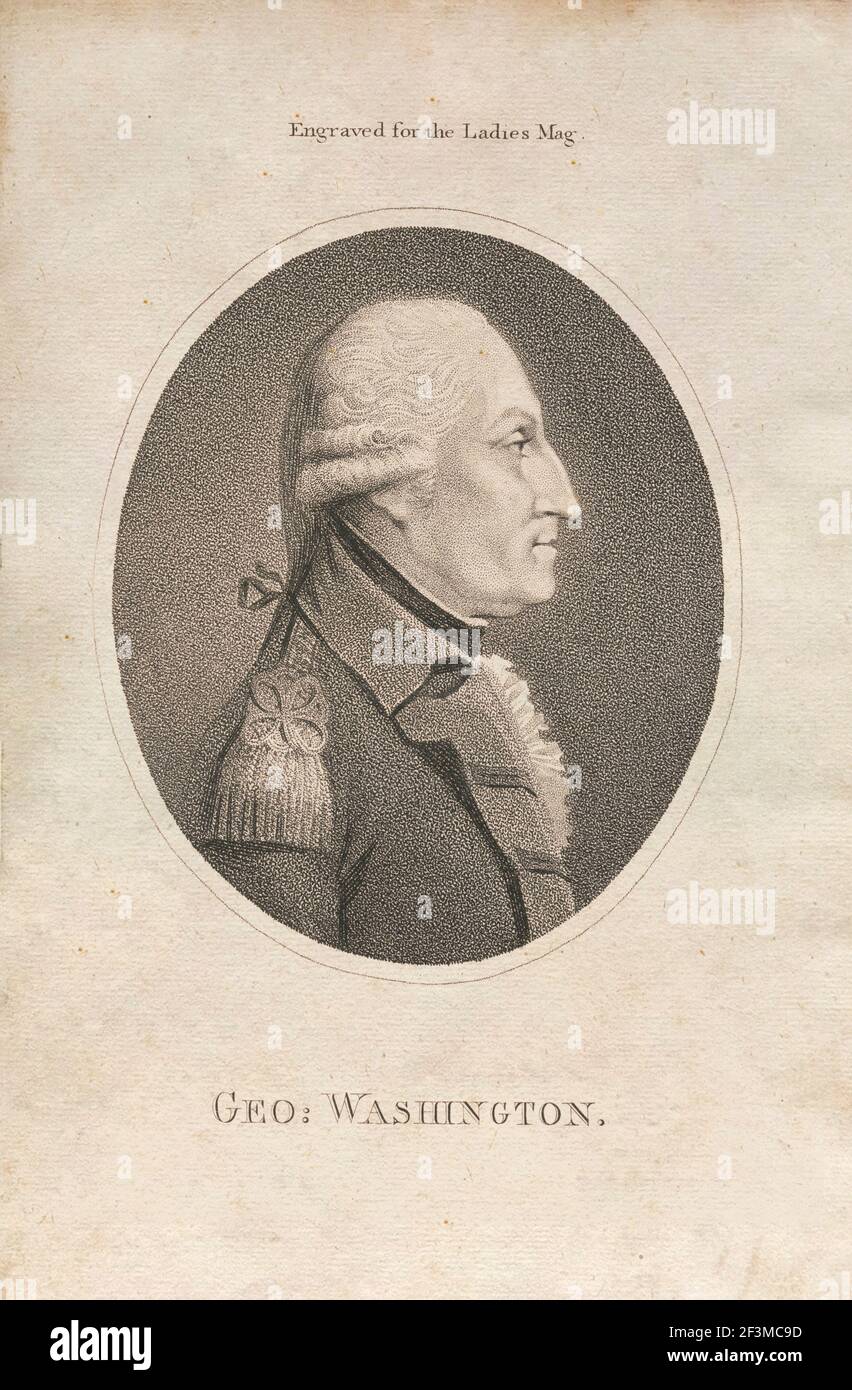 Ritratto del presidente George Washington. George Washington (1732 – 1799) è stato un Foto Stock Ritratto del presidente George Washington. George Washington (1732 – 1799) è stato un Foto Stock