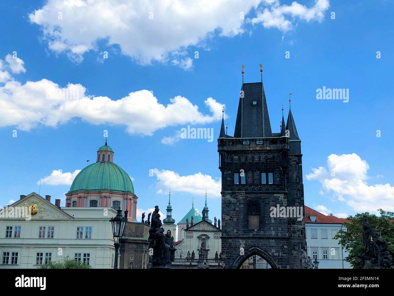 Architettura storica nella città di Praga, nella Repubblica Ceca 14.7.2018 Foto Stock