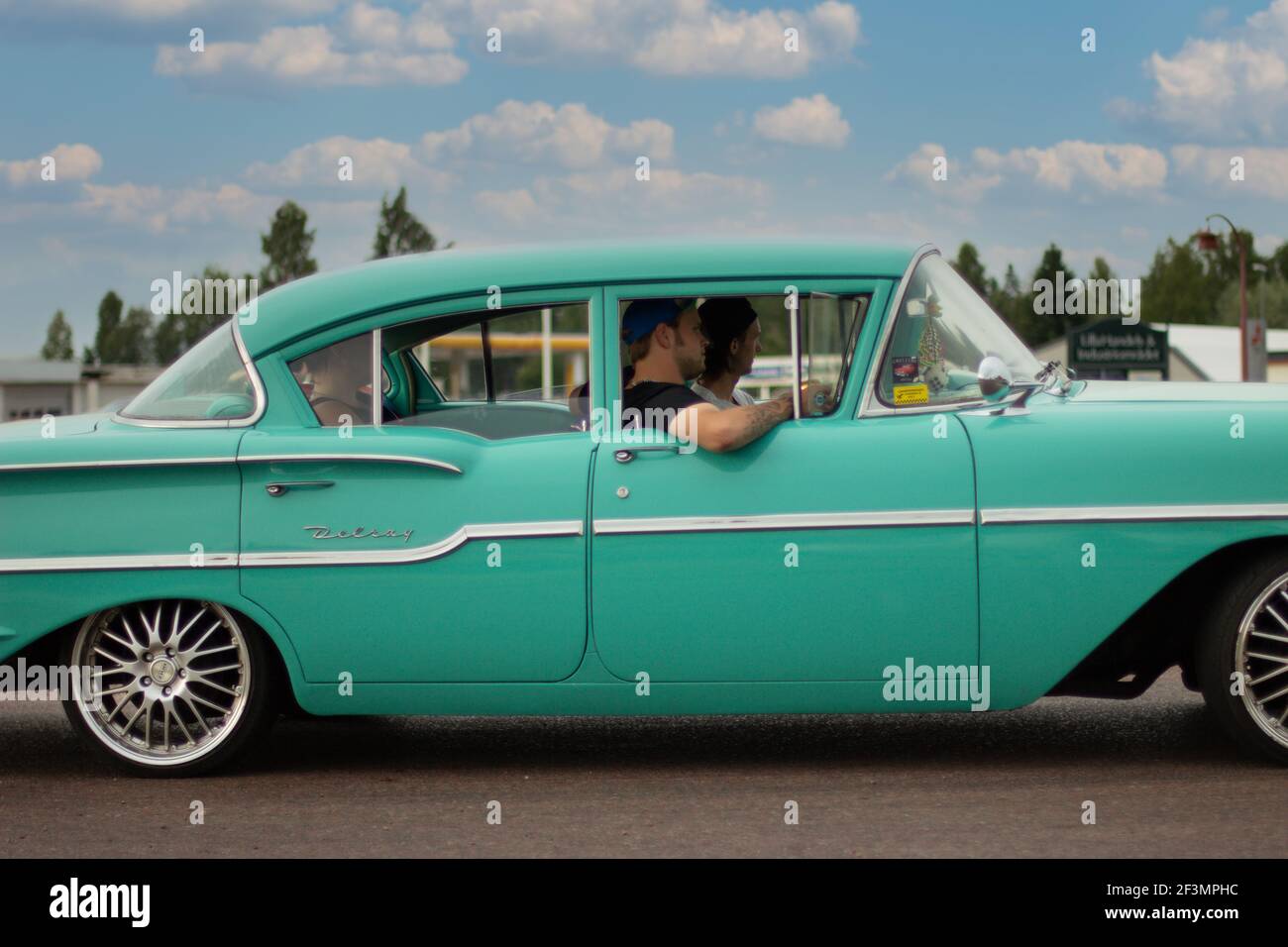 Rattvik, Svezia - Luglio 27.2013: Classic Car Week Rttvik - Chevrolet Belair 1954 Foto Stock