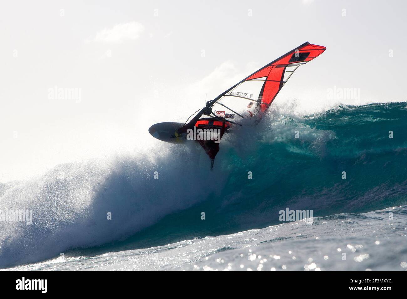 WINDSURF - ILLUSTRAZIONE - GUADALUPA - 29/03/2009 - FOTO : MAXIME HOUYVET / DPPI - CAMILLE JUBAN (GUADALUPA) - CONTATTACI PER USO COMMERCIALE - Foto Stock