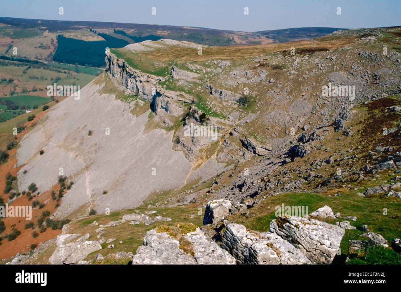 Craig Arthur e l'Eglwyseg ValleyWales Foto Stock