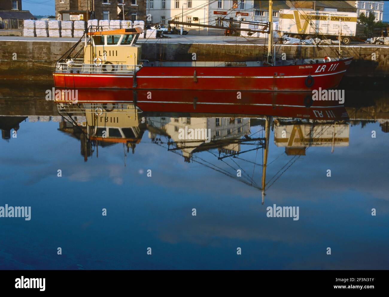 Molo di Glasson vicino a Lancaster sull'estuario di Lune nel 1993 Foto Stock