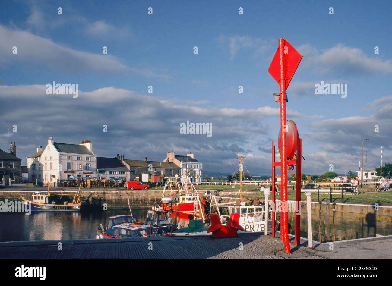 Molo di Glasson vicino a Lancaster sull'estuario di Lune nel 1991 Foto Stock