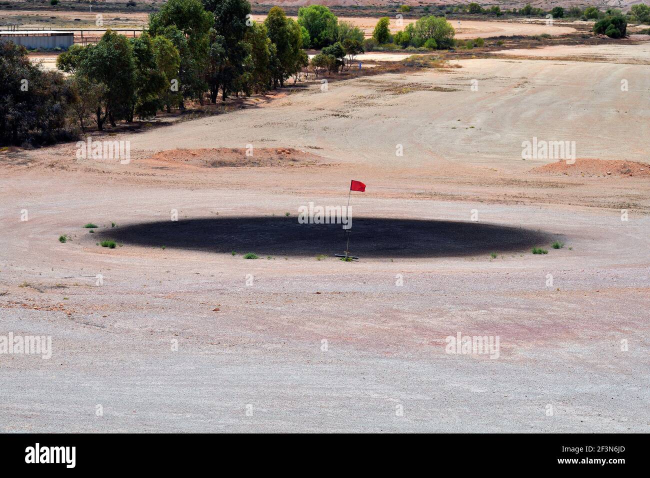 Australia, campo da golf senza prato a Coober Pedy Foto Stock