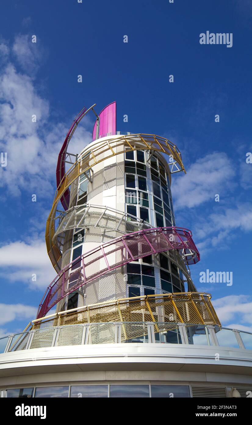 Molo verticale, Redcar. Willmott Dixon ha costruito un nuovo molo verticale sull'Esplanade a Redcar per Redcar e Cleveland Council. Foto Stock