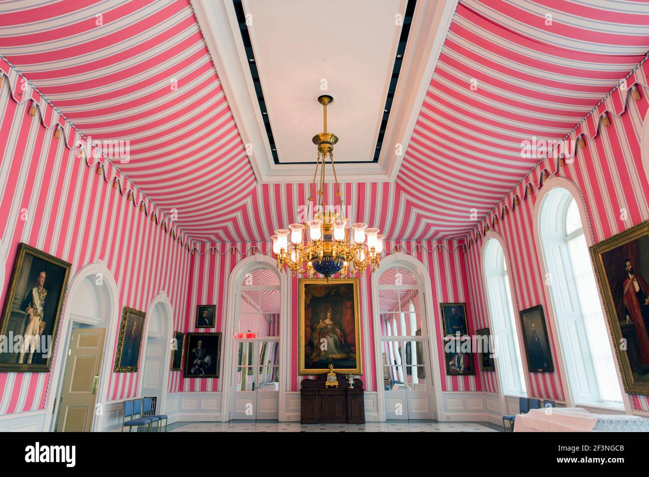 Canada, Ontario, Ottawa, Tent Room di Rideau Hall, residenza ufficiale del Governatore generale del Canada Foto Stock