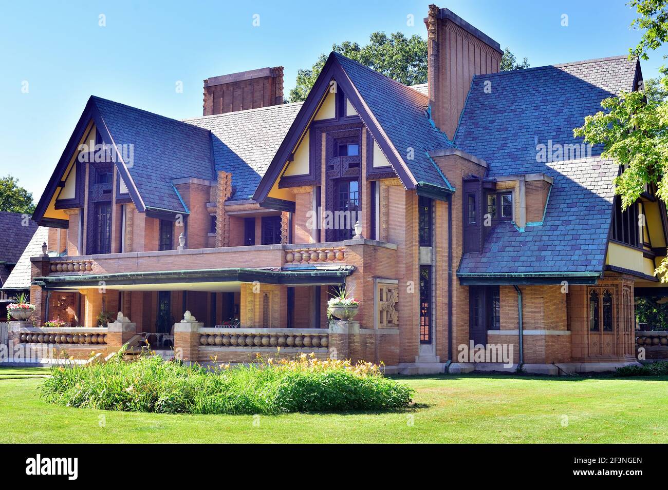 Oak Park, Illinois, Stati Uniti. La casa di Moore-Dugal, una delle numerose residenze progettate dal famoso architetto Frank Lloyd Wright. Foto Stock