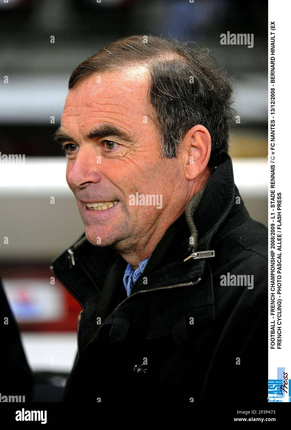 CALCIO - CAMPIONATO FRANCESE 2008/2009 - L1 - STADE RENNAIS FC / FC NANTES - 13/12/2008 - BERNARD HINAULT (EX CICLISMO FRANCESE) - FOTO PASCAL ALLEE / FLASH PRESS Foto Stock